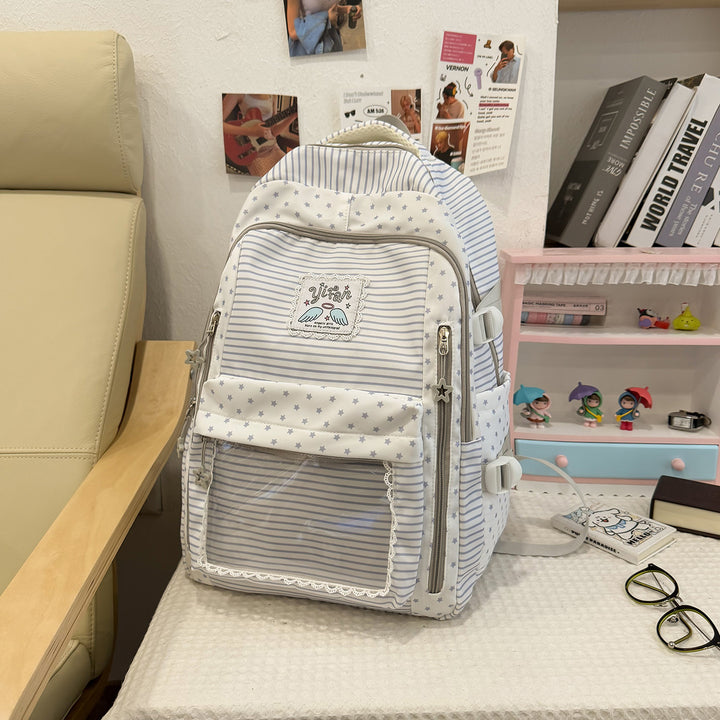Trendige gestreifte Schulrucksack Karnz