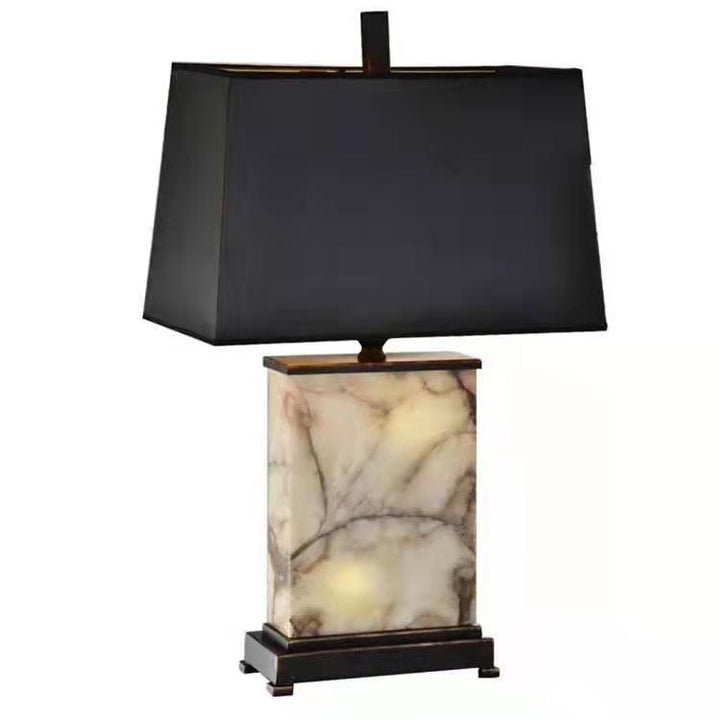 Zeitgenössische Marmor- und Stofftischlampe