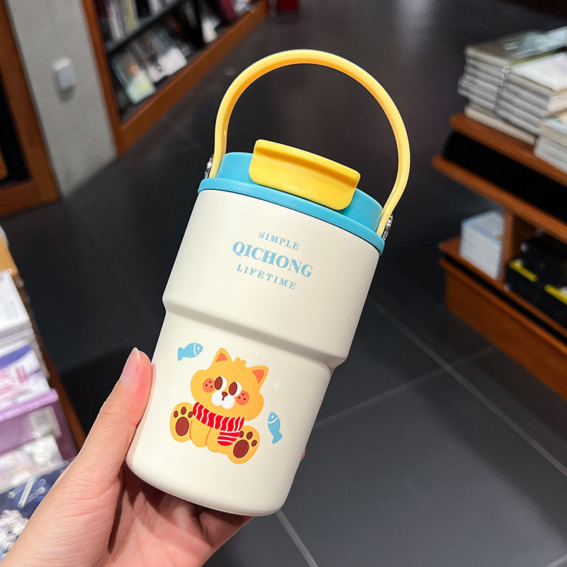 Damen praktische Isoliertrinkflasche mit integriertem Tragegriff Karnz