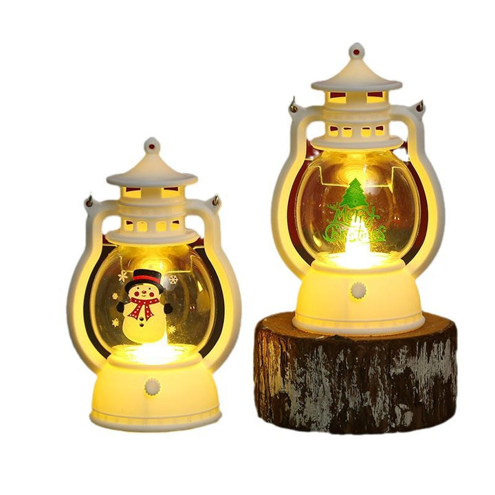 Dekorative Weihnachtslaterne mit Weihnachtsmann-Motiv Karnz