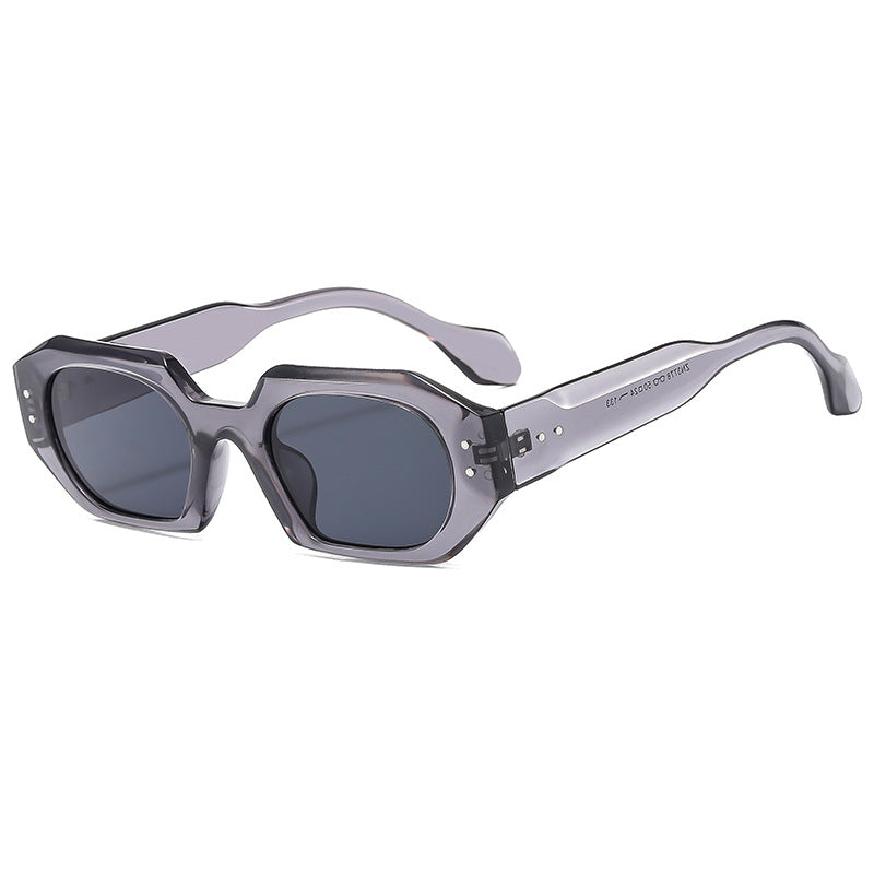 Damen modische Sonnenbrille im markanten, achtseitigen Design Karnz