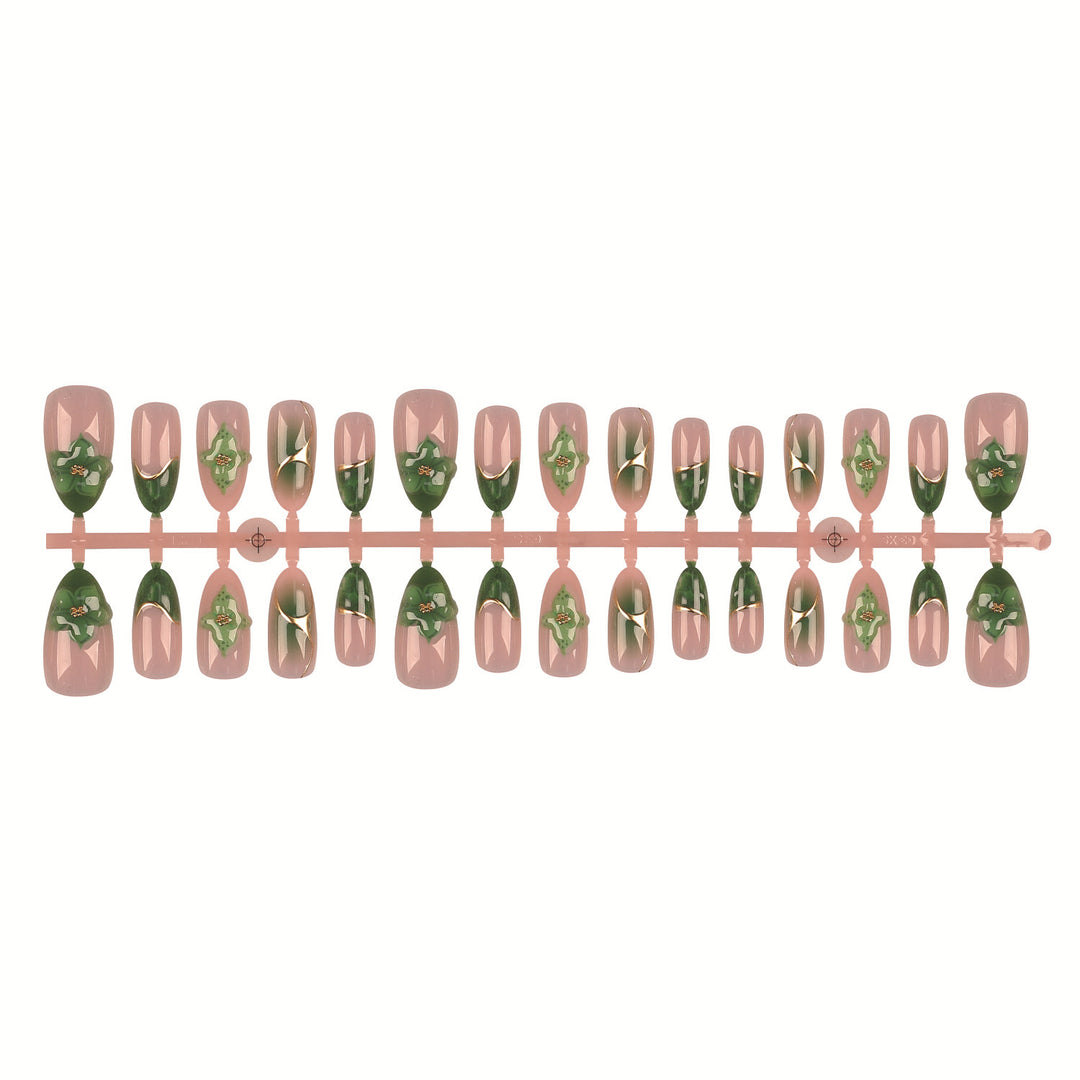 Künstlerisches Floral Nagelspitzen Set
