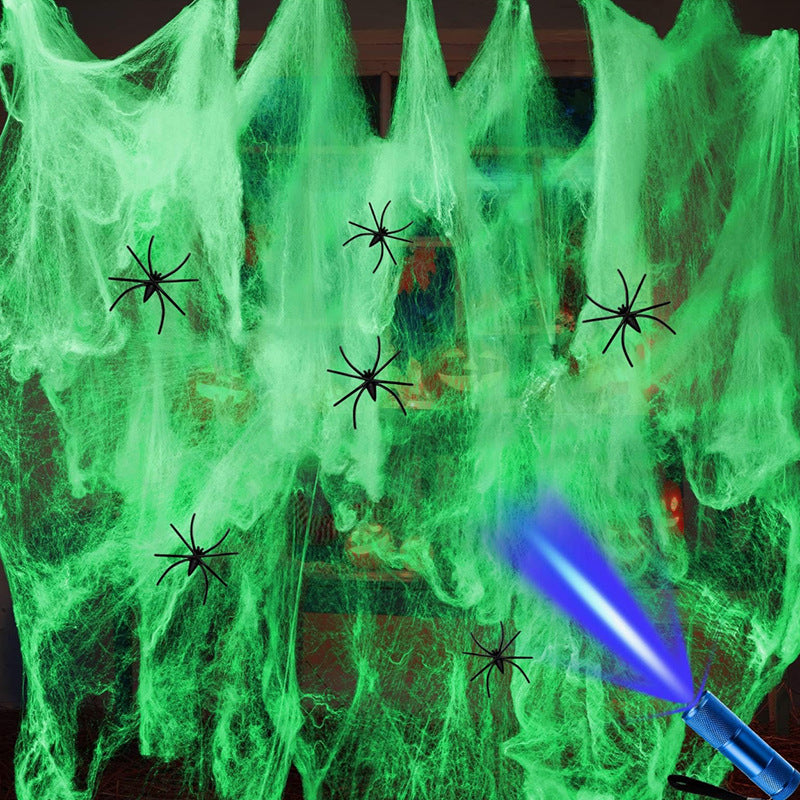 Halloween Deko-Web-Spinnen-Set