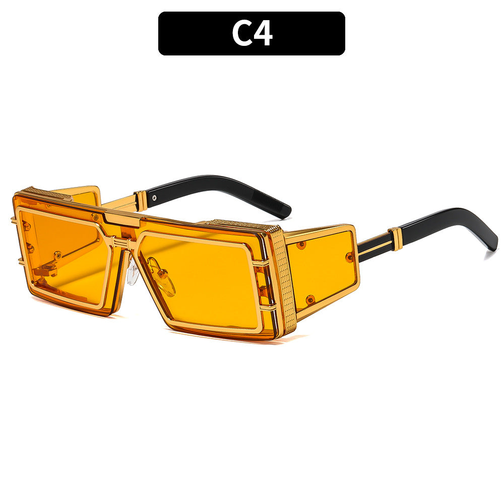 Damen Geometrische Oversized Sonnenbrille mit luxuriösem Rahmen Karnz