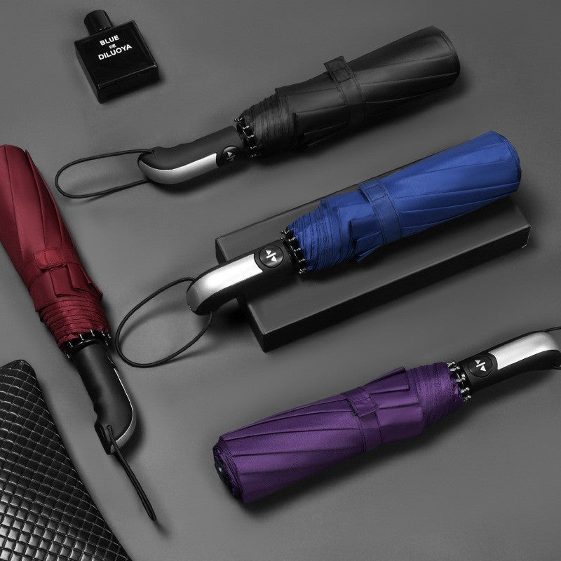 Damen Falt-Regenschirm mit ergonomischem und elegantem Griff Karnz