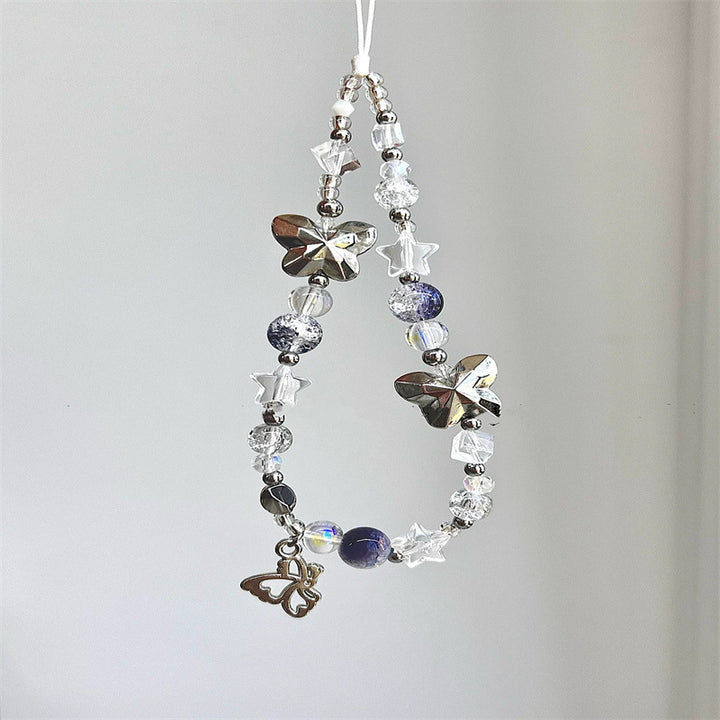 Damen Dekorativer Schmetterlingsperlen Charms Lanyard Karnz