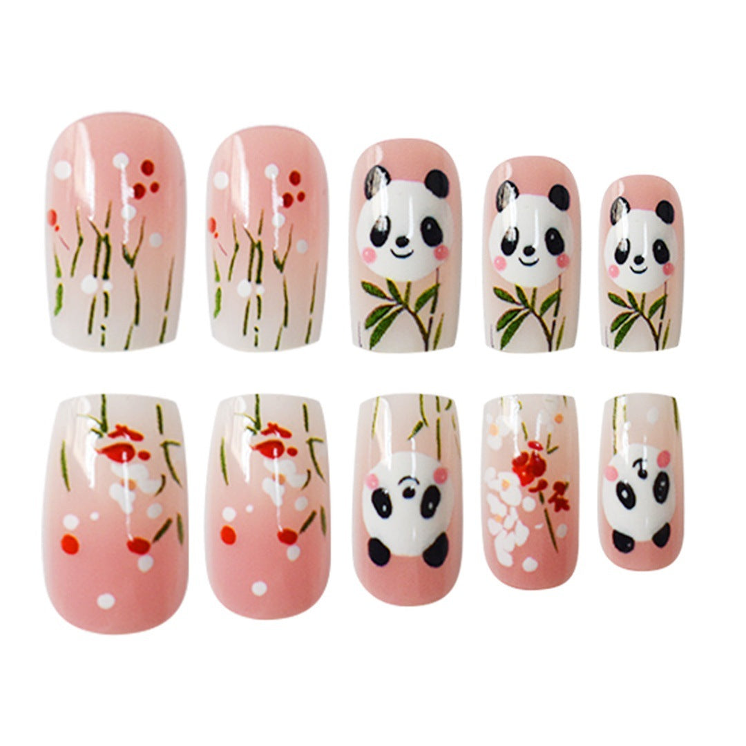 Panda-Themen Nagelkunstverlängerungen Karnz