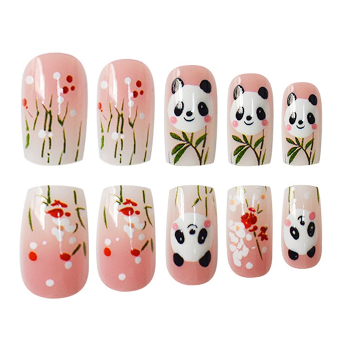 Panda-Themen Nagelkunstverlängerungen Karnz