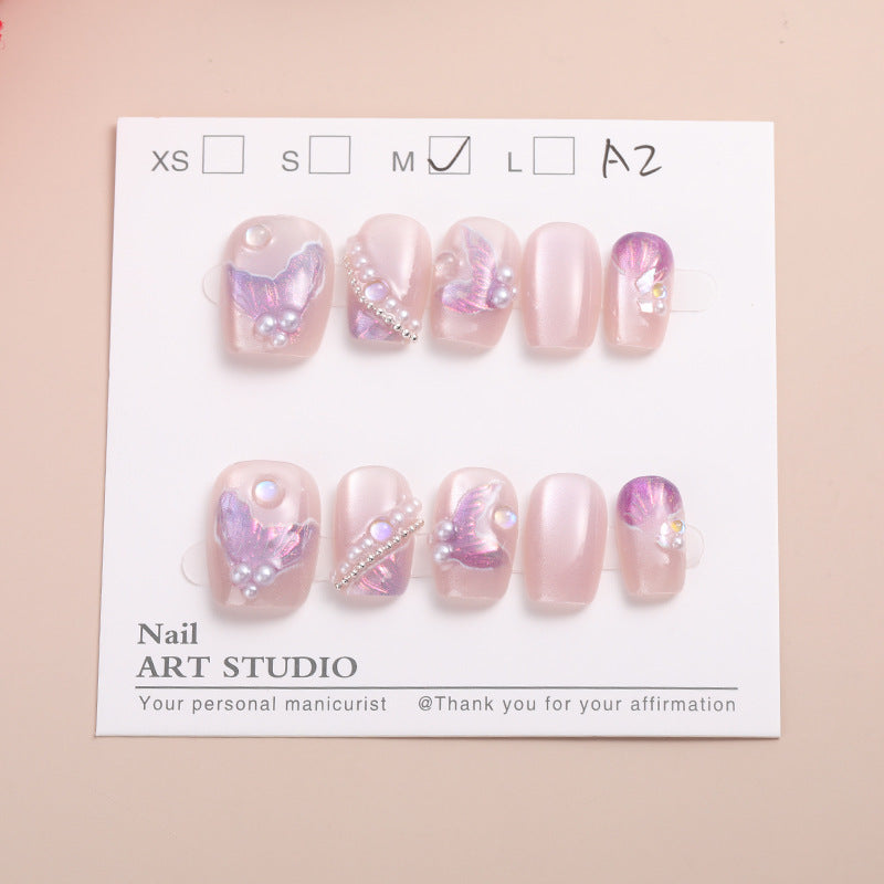 Künstlerisches Press-On Nail Set Karnz