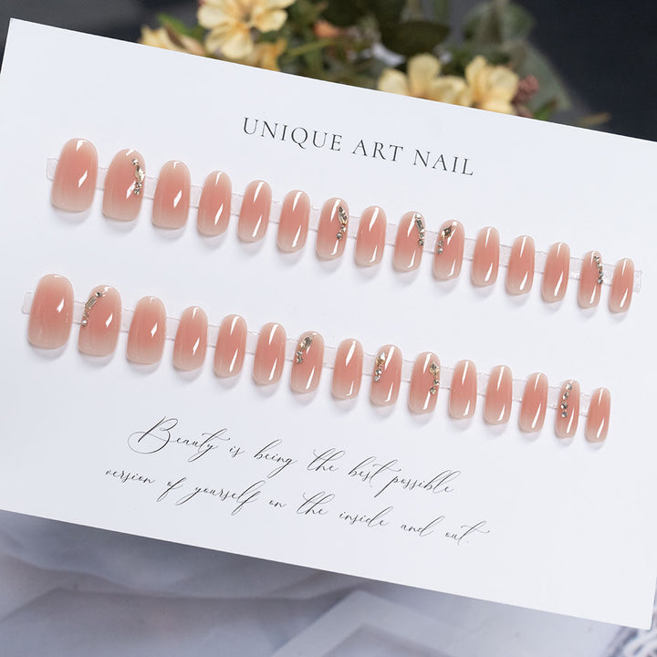 Elegante Stiletto-Press-On-Nägel mit Strassakzenten
