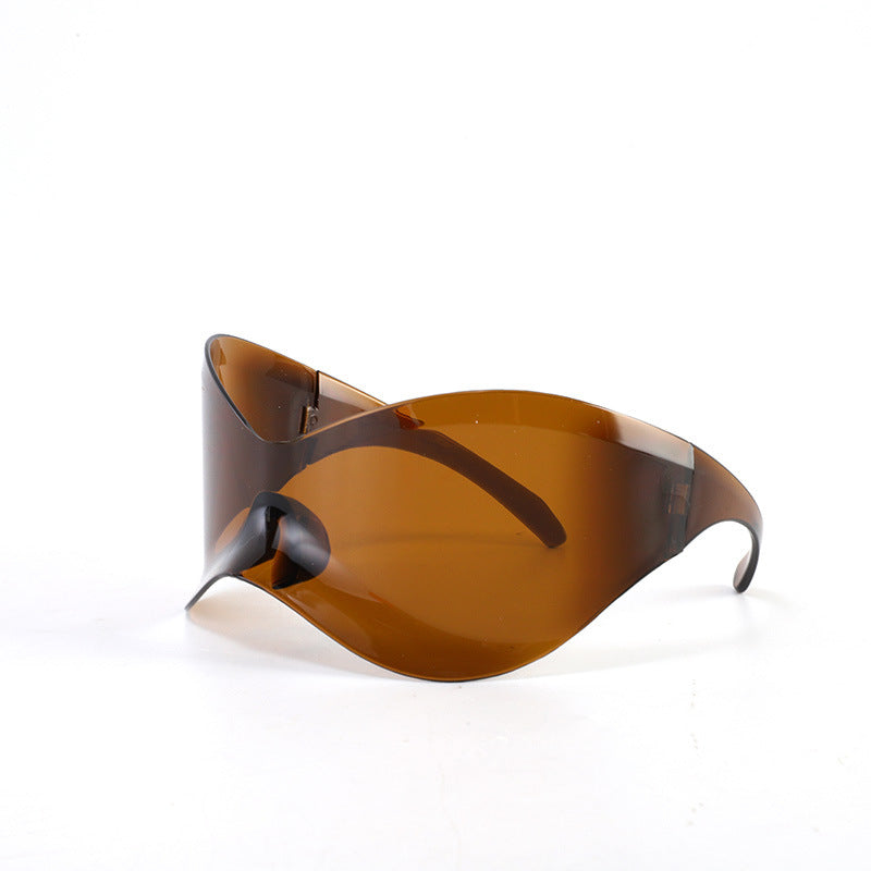 Damen futuristische Wellen-Sonnenbrille Karnz