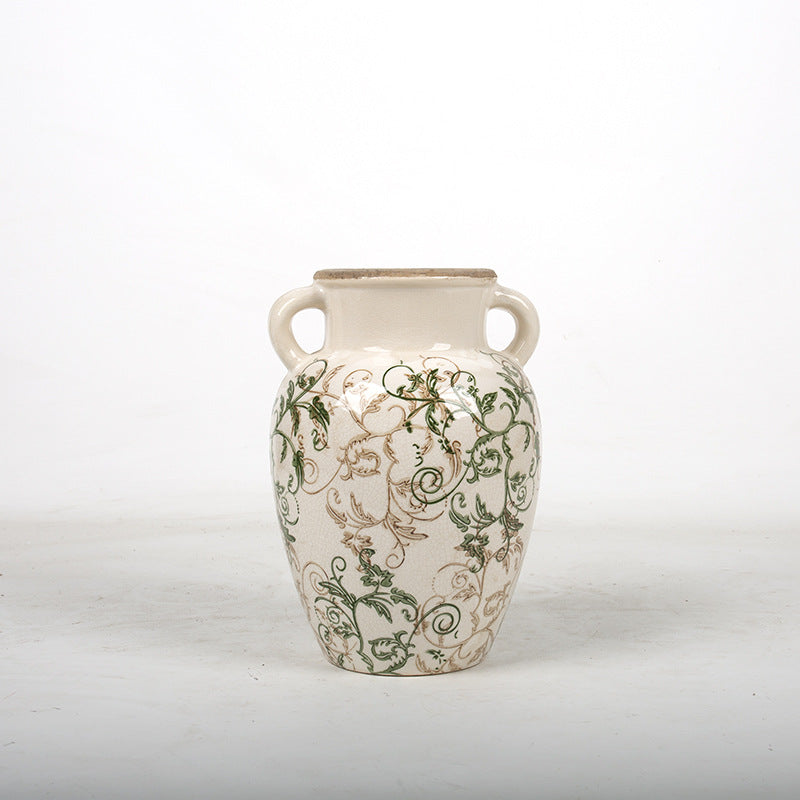 Floraler Keramikvase Karnz
