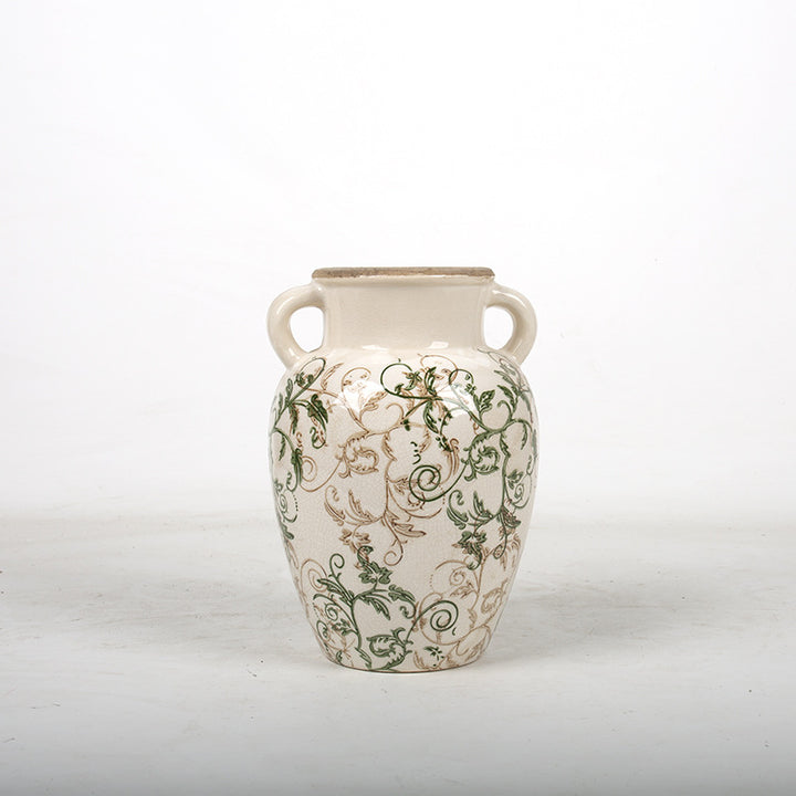 Floraler Keramikvase Karnz