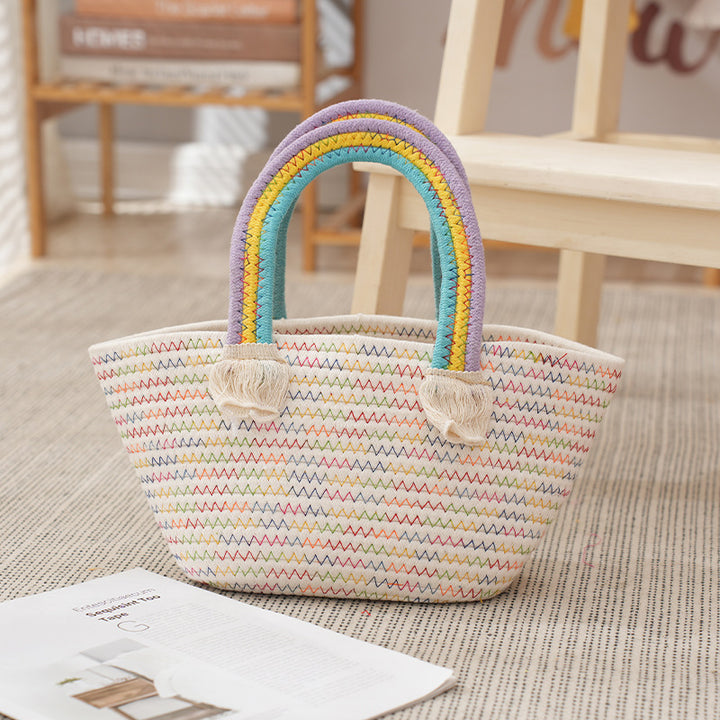 Dekorative Geflochtene Strohtasche Karnz
