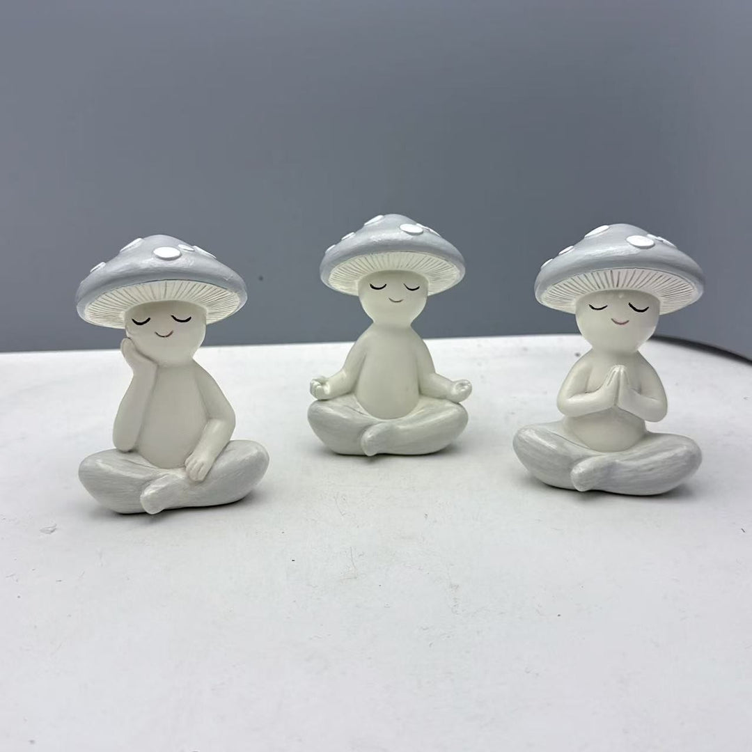 Meditierende Pilz-Dekofigur Karnz