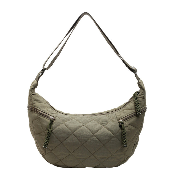 Gepolsterte weiche Stoff Hobo-Handtasche Karnz