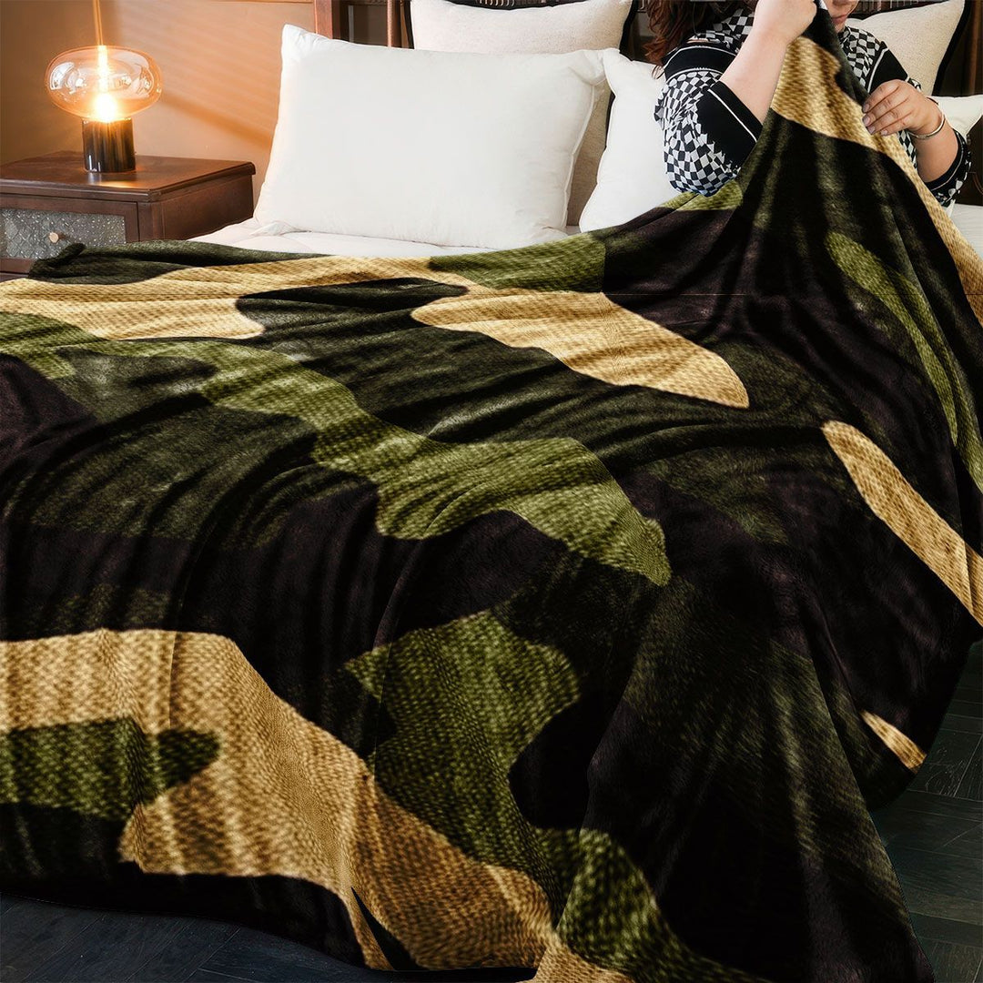 Weiche Camo-Print-Fleece-Decke