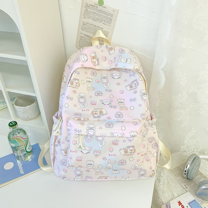 Verspielter Charakter-Druck-Rucksack