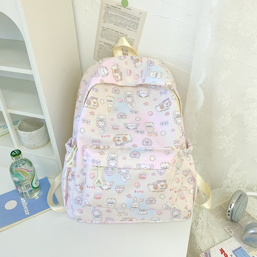 Verspielter Charakter-Druck-Rucksack