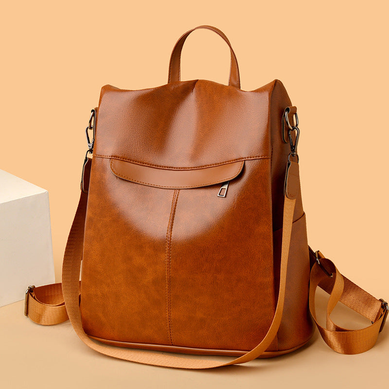 Vielseitiger Strukturierter Leder Rucksack Karnz