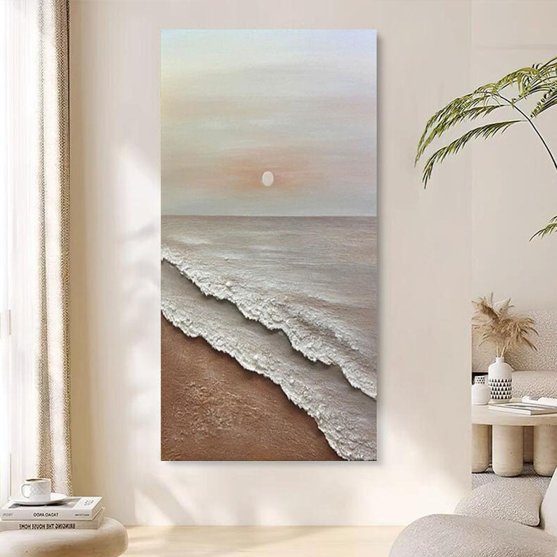 Küstliche Seelandschaft Texturiertes Leinwand Wandkunst