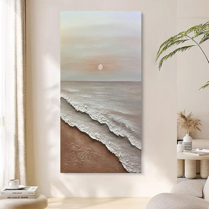 Küstliche Seelandschaft Texturiertes Leinwand Wandkunst