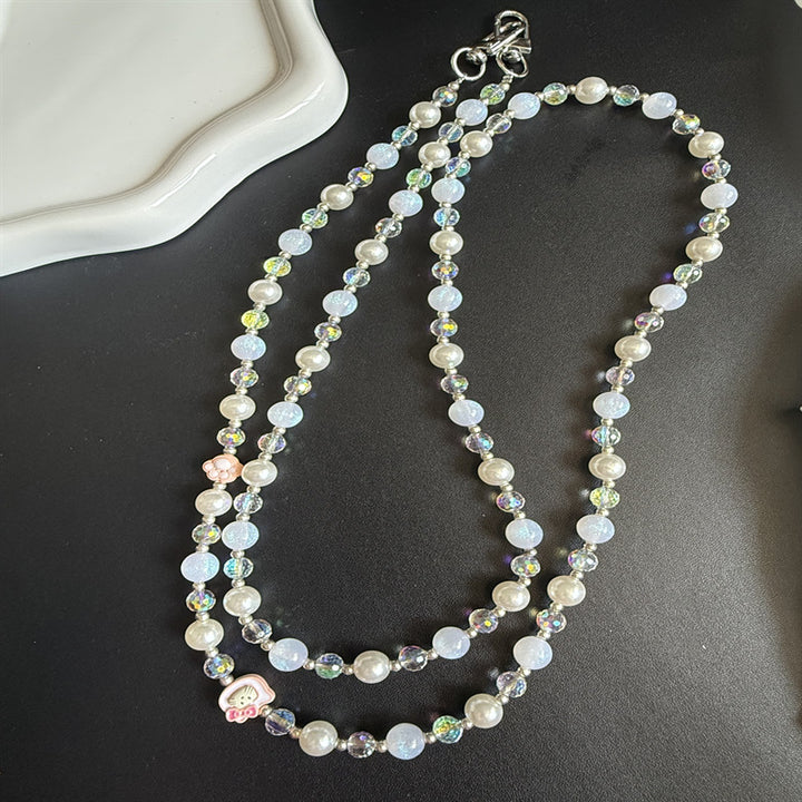 Elegante mehrschichtige Perlenkette Karnz