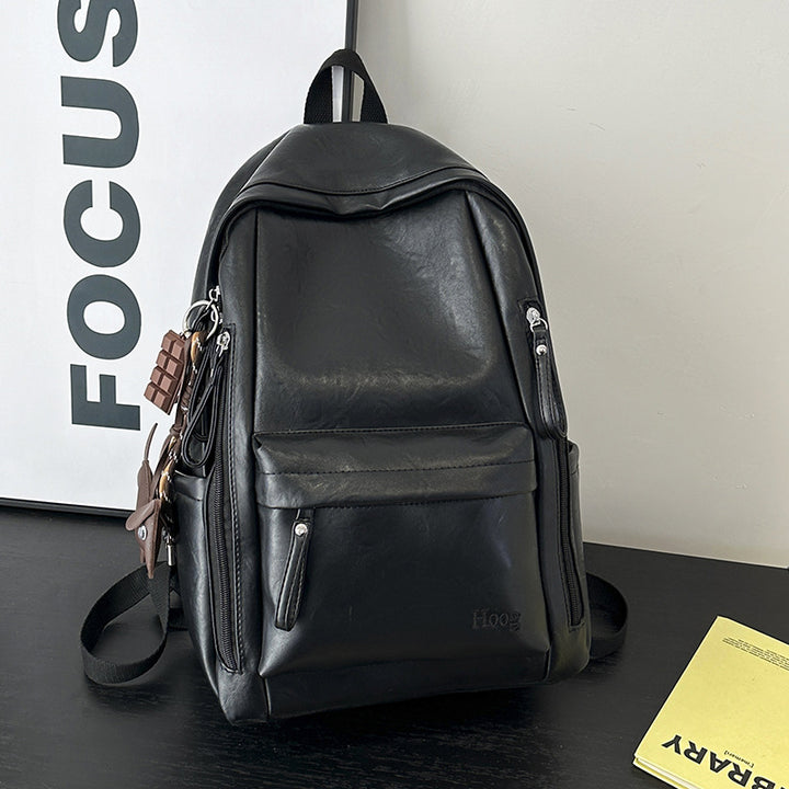 Langlebiger Leder-Rucksack mit Mehrfachfach-Design