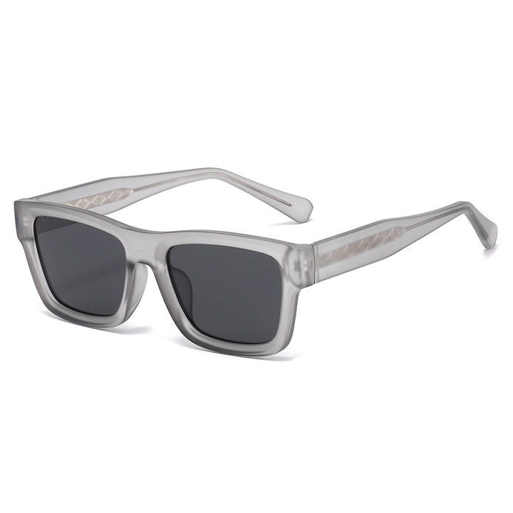 Damen Sonnenbrille im urbanen, kantigen Design mit metallischen Akzenten Karnz