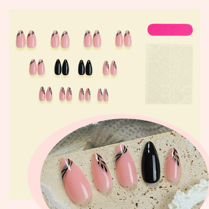 Elegantes Press-On-Nail-Art-Set mit künstlerischen Designs Karnz