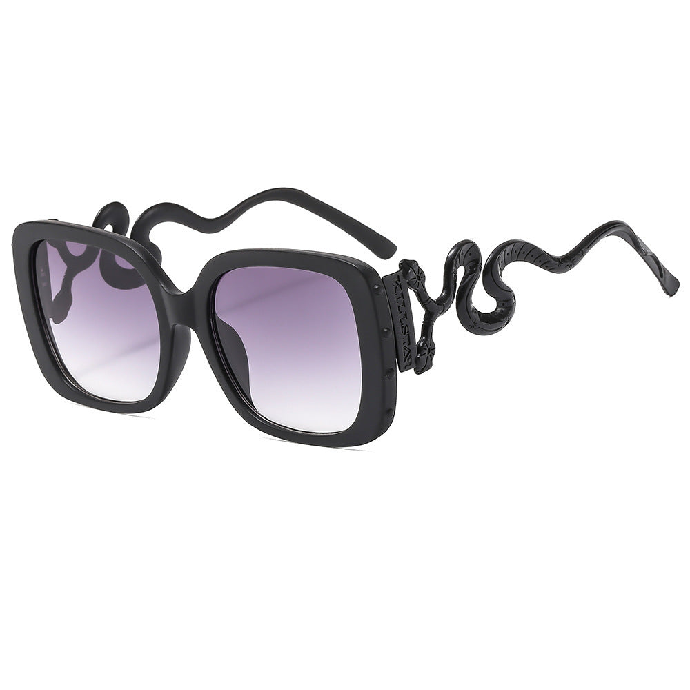 Damen extravagante Designer-Sonnenbrille mit luxuriösem Schlangenrahmen Karnz