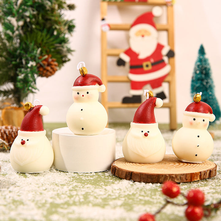 Mini Handgegossene Santa Figurine Dekorative Wachskerze