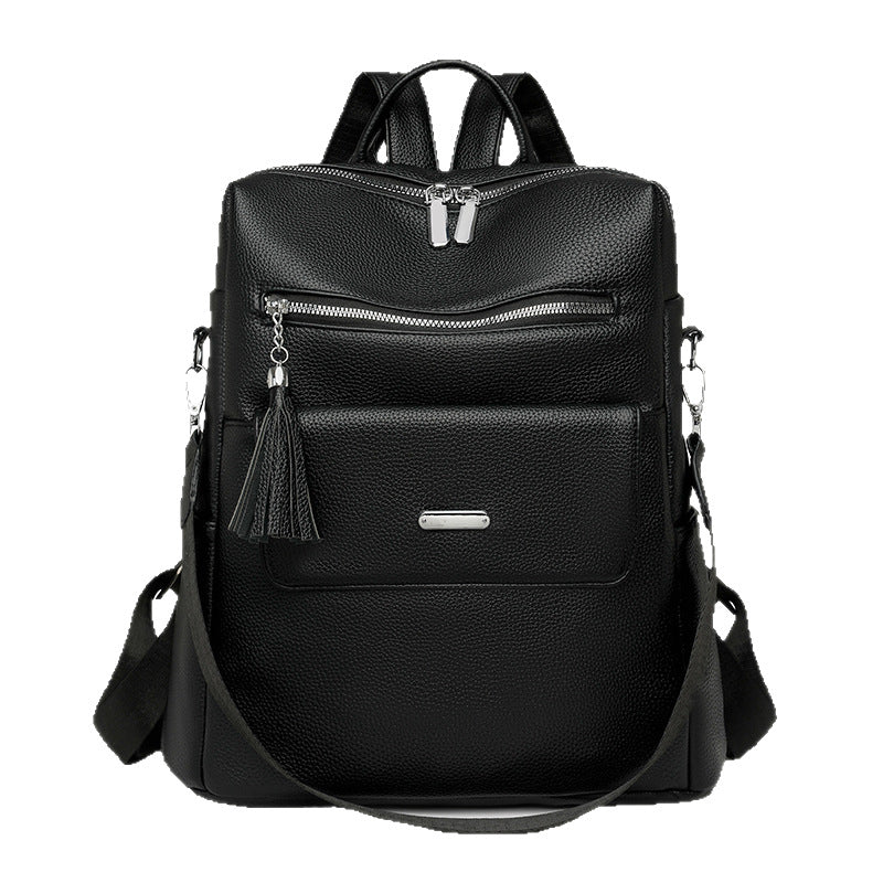 Stylischer Mehrfach-Taschen Leder Rucksack Karnz 1788673935