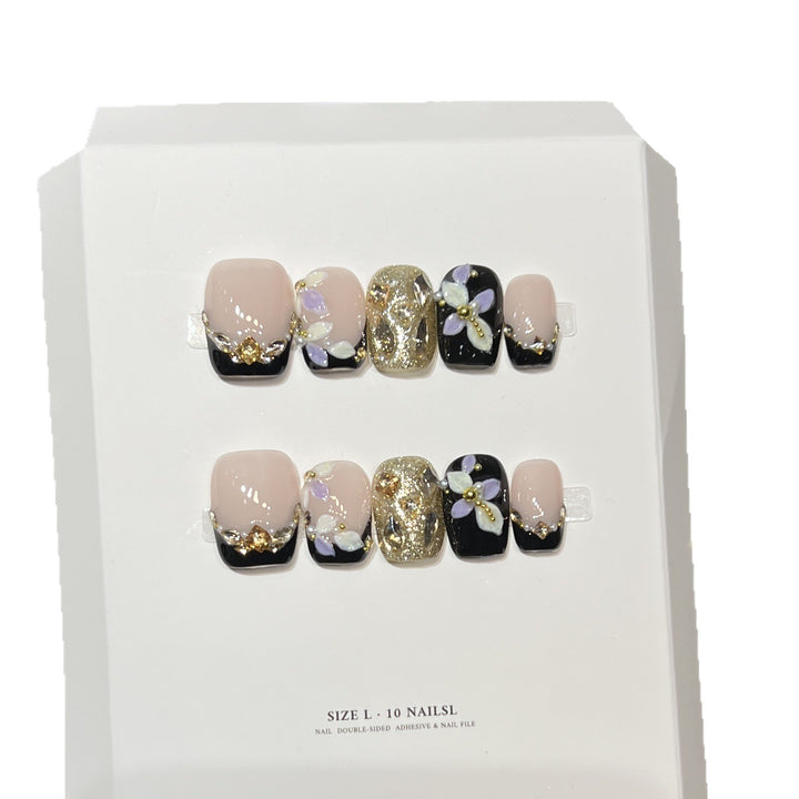 Premium Künstlerische Press-On Nagelset