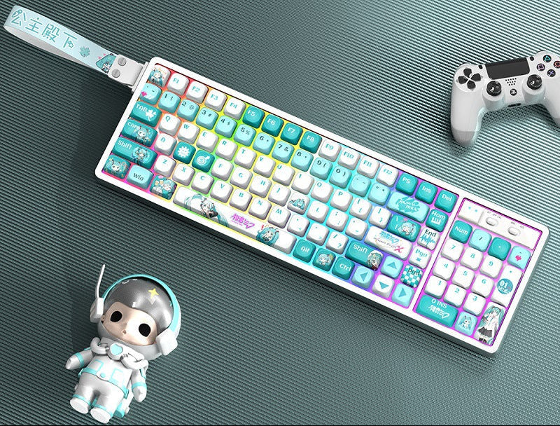 Anpassbare RGB Gaming-Tastatur mit künstlerischen Tastenabdeckungen Karnz