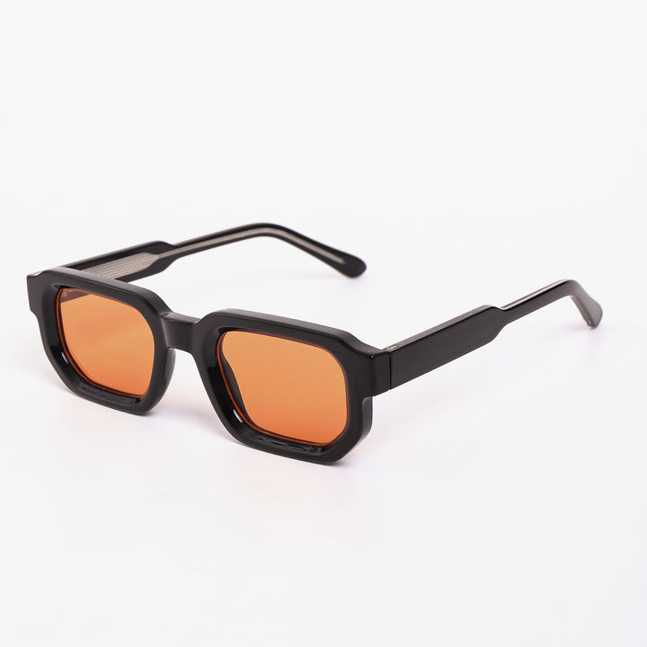 Damen Sonnenbrille im futuristischen Design mit glänzendem Rahmen und modischen Gläsern Karnz
