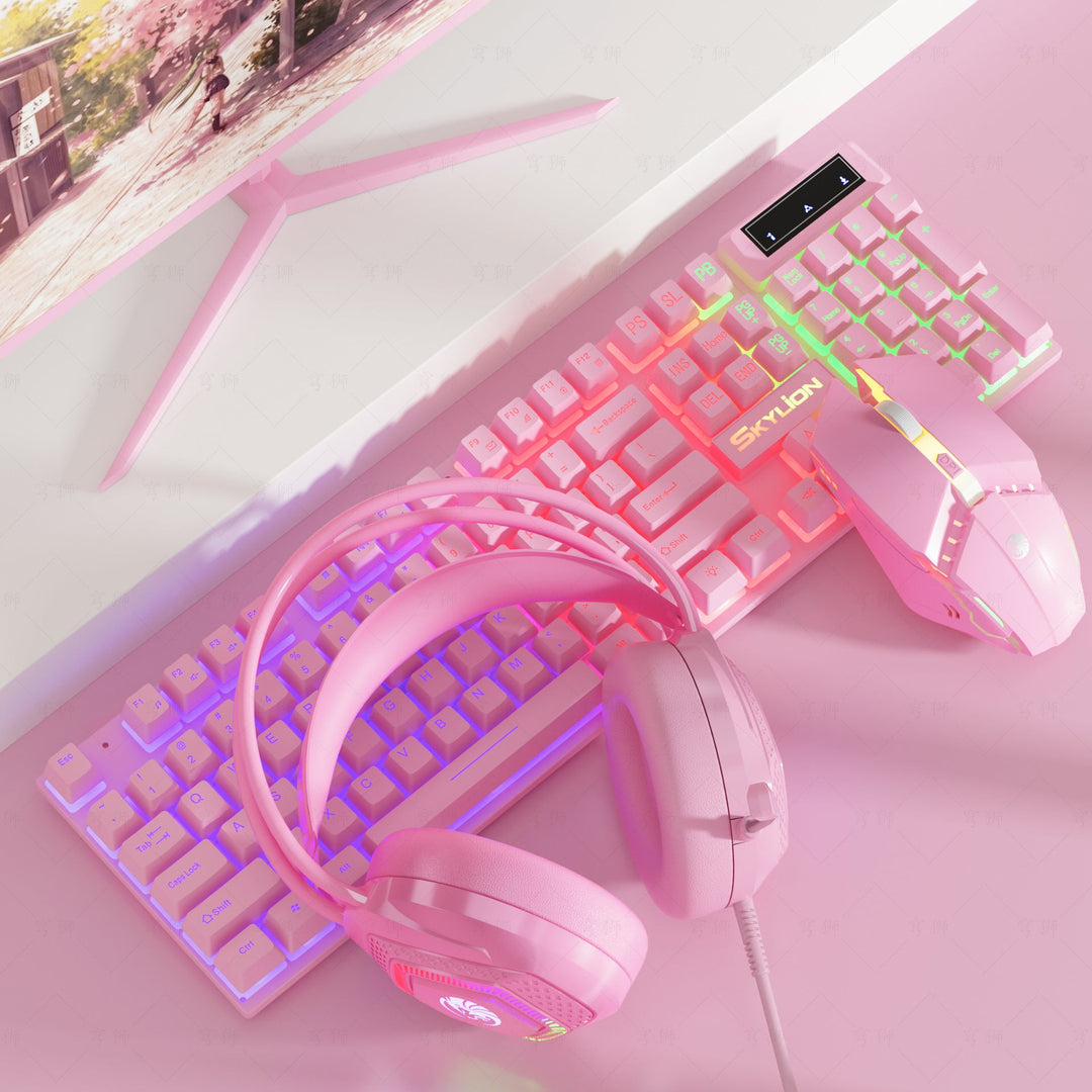 RGB Gaming-Tastatur, Headset und Maus-Set Karnz