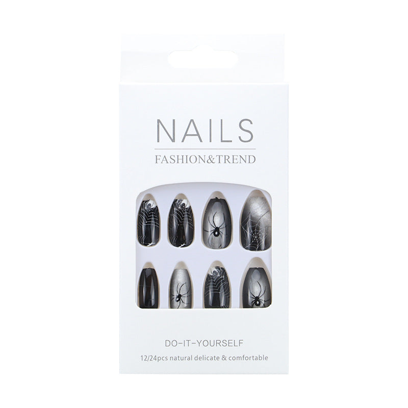 Künstlerisches Grafik Press-On Nagelset Karnz