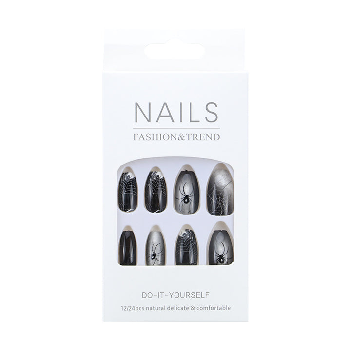 Künstlerisches Grafik Press-On Nagelset Karnz