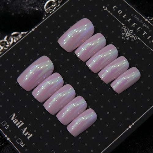 Iridescent Press-On Nagelkunst