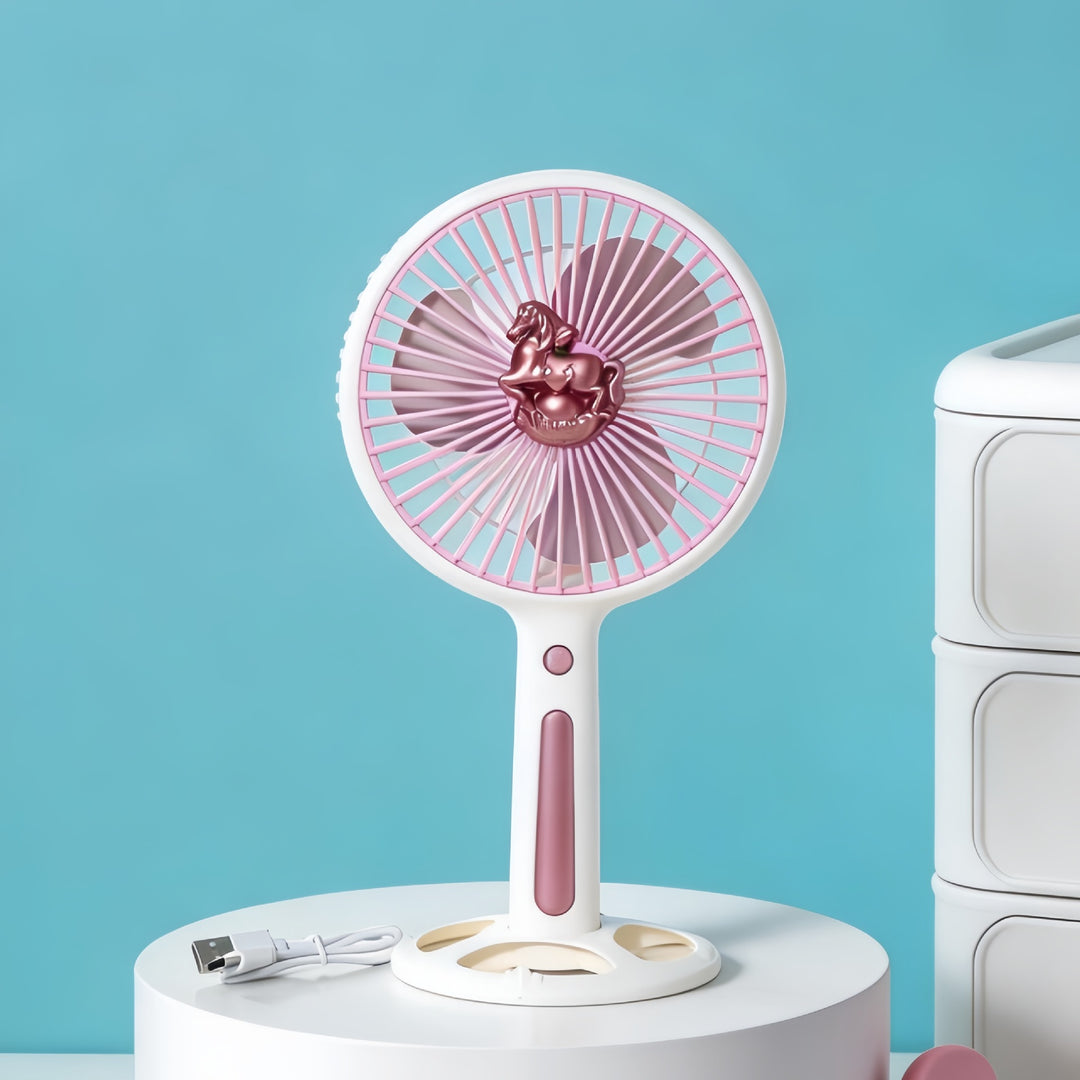 Damen Tragbarer Tischventilator mit kraftvollem Akku und USB-Ladefunktion Karnz