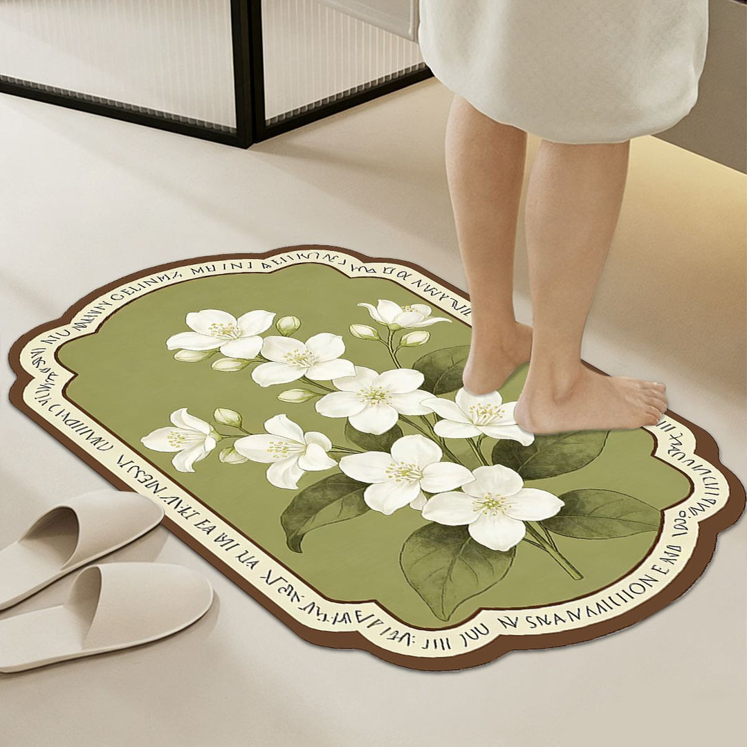 Weiche floral-musterte Komfort Badezimmermatte