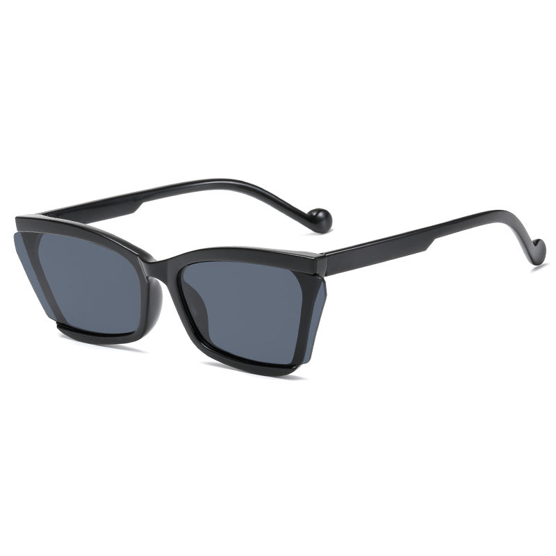 Damen modische Sonnenbrille mit einzigartigem rechteckigem Design und UV-Schutz Karnz