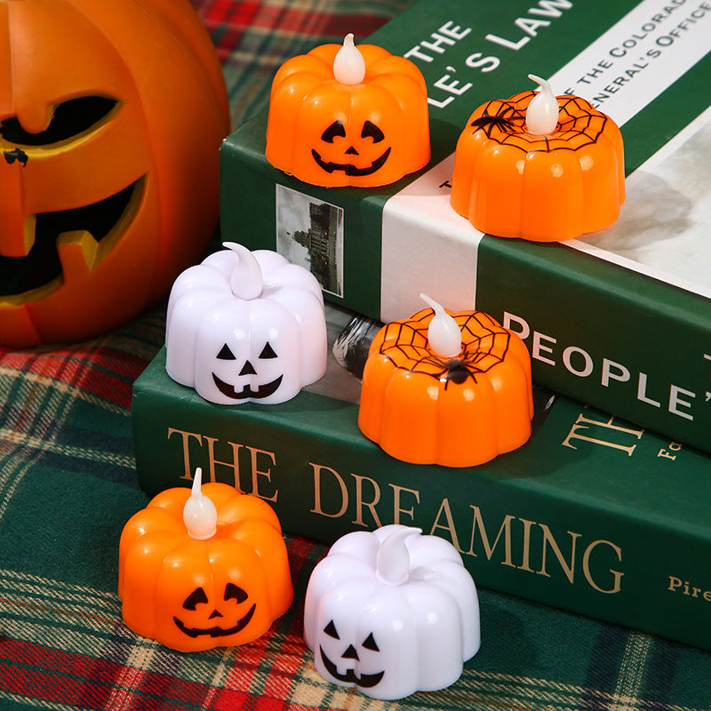 LED Mini Jack-O'-Lantern Kürbis Teelicht Nachtlicht dekoratives Accent