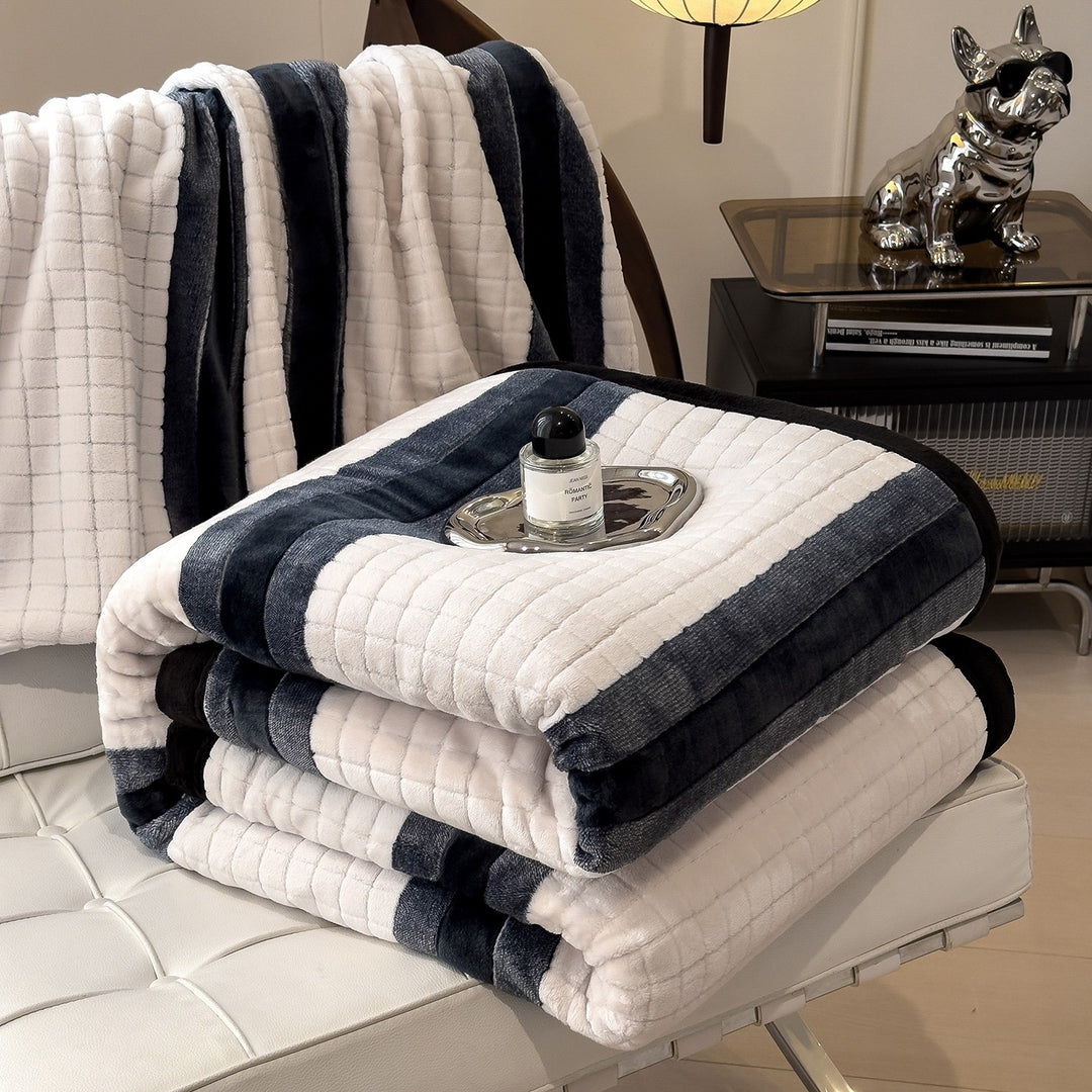 Luxuriöse strukturierte Fleece-Decke