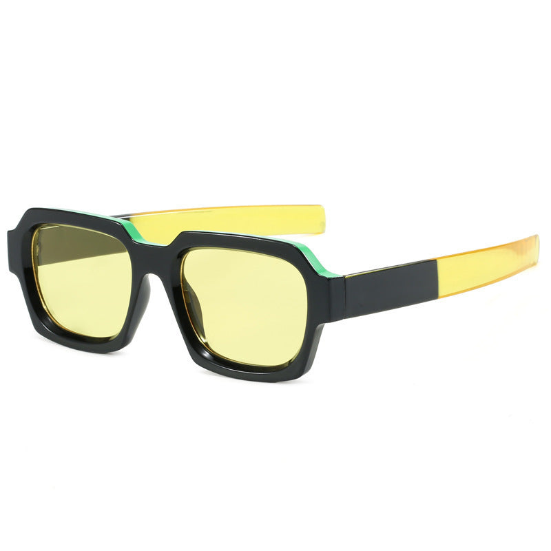 Damen Sonnenbrille mit auffälligem rechteckigem Rahmen und UV-Schutz Karnz