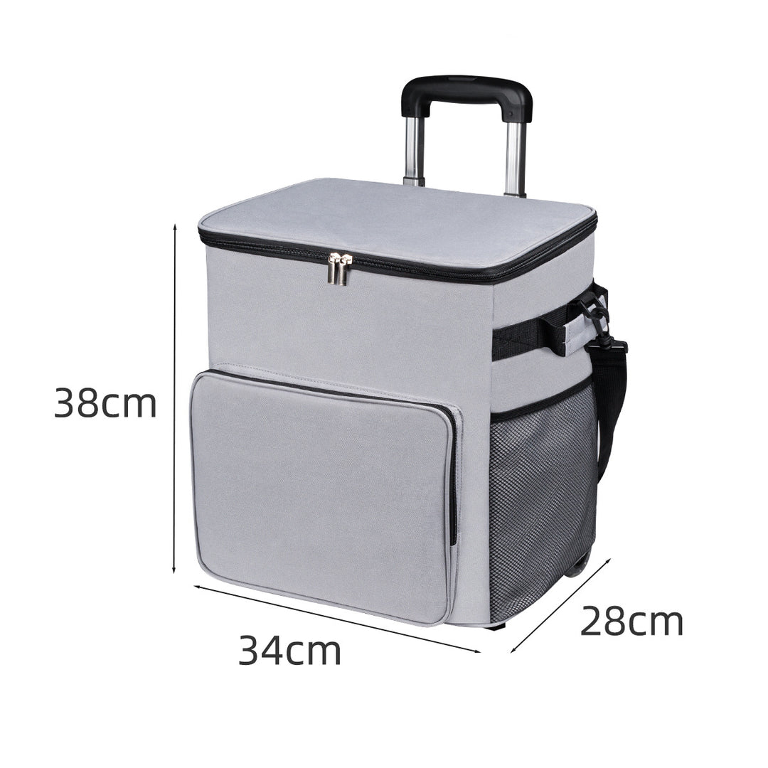 Unisex Kühlbox mit Trolley und vielseitigen Aufbewahrungsmöglichkeiten Karnz