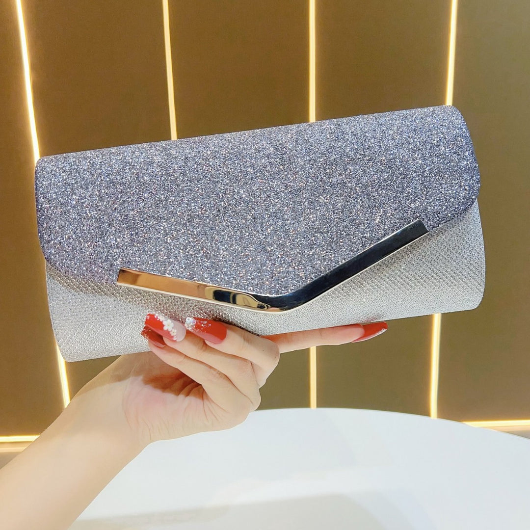 Glitzernde metallische Abend-Clutch