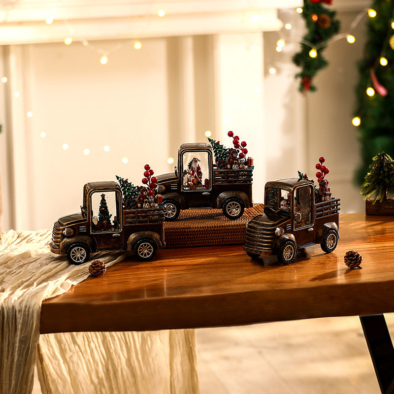 Dekoratives Lkw Modell mit Weihnachtsbeleuchtung Karnz