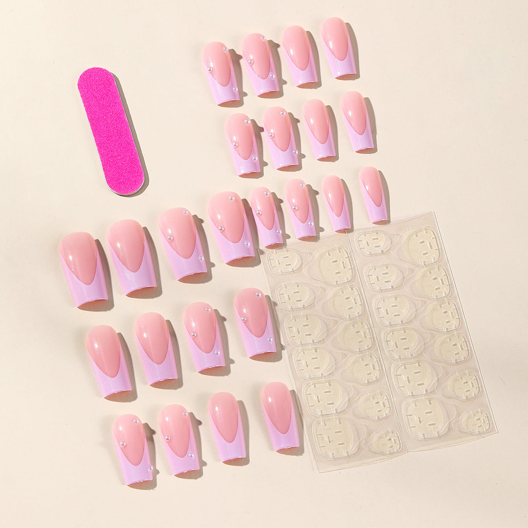 Elegante 3D Perlenakzent-Nagelkunstverlängerungen Karnz